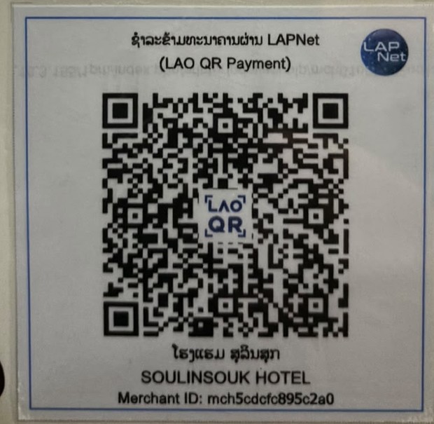 BCEL One Pay LAO QR — Soulinsouk Hotel
